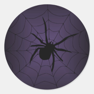 Lila Spider Web Halloween Stickers