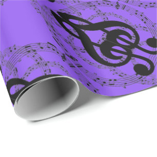 Lila Spiegelbildmusik Geschenkpapier