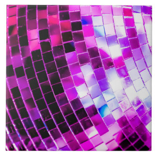 Lila Spiegelungs-Disco-Ball Fliese