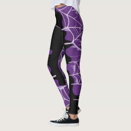 Lila Spinnennetzhahn Leggings