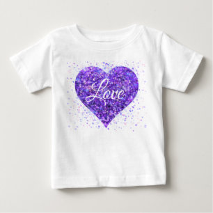 Lila Spinnfolgen, Graffiti-Valentin-Liebe Baby T-shirt