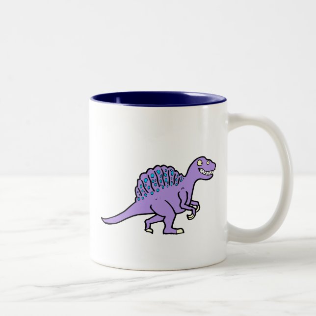 Lila Spinosaurus Zweifarbige Tasse (Rechts)