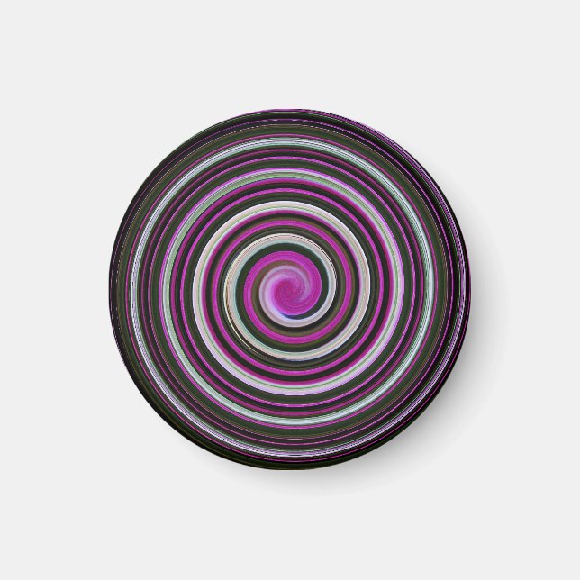 Lila Spiralbild Magnet (Vorne)
