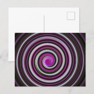 Lila Spiralbild Postkarte