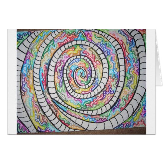 Lila Spirale Karte