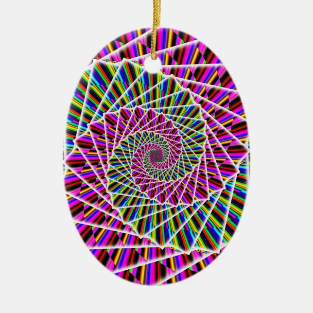 Lila Spirale ( Sie können Wörter hinzufügen, wenn  Keramik Ornament (Vorne)