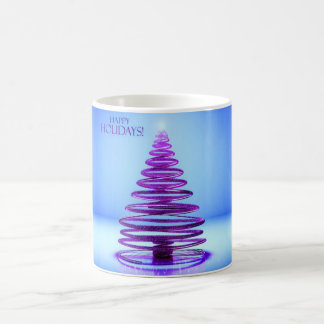 Lila Spirale Weihnachtsbaum Tasse