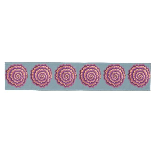 Lila Spiralen Mittelgroßer Tischläufer (Horizontal)