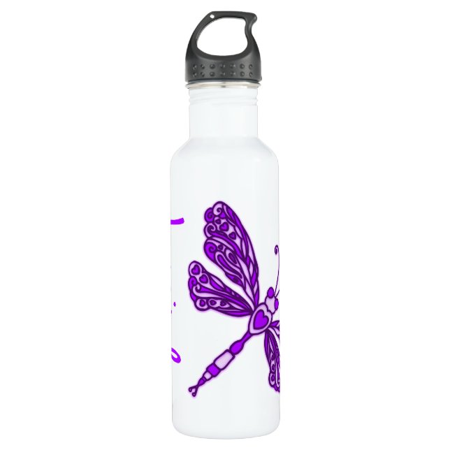 Lila Spiralflasche Edelstahlflasche (Vorderseite)