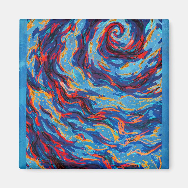 Lila Spiralgalaxie Magnet (Vorne)