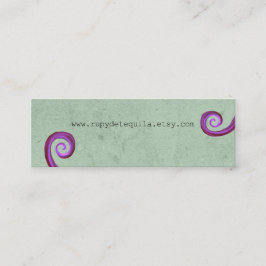 Lila Spiralwandtafel Vintag Mini Visitenkarte