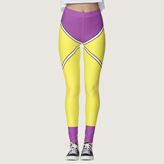 Lila Spitze Leggings (Vorderseite)