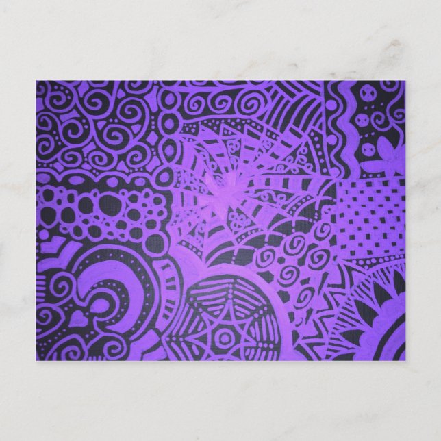Lila Spitze Postkarte (Vorderseite)