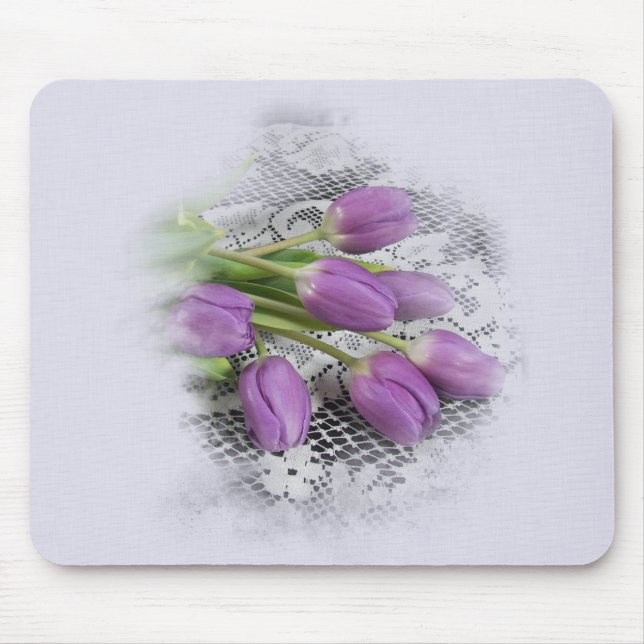 Lila Spitzen Mousepad (Vorne)