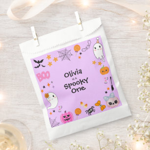 Lila Spooky Ein Niedliches Halloween 1. Geburtstag Geschenktütchen