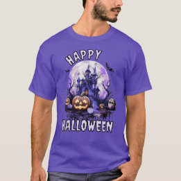 Lila Spooky Halloween T-Shirt