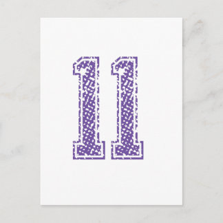 Lila Sport Jerzee Nummer 11.png Postkarte