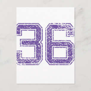 Lila Sport Jerzee Nummer 36.png Postkarte