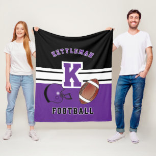 🏈 Lila Sportbrief Fleecedecke