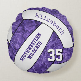 lila Sportgeschenke für Damen mit Volleyball Rundes Kissen