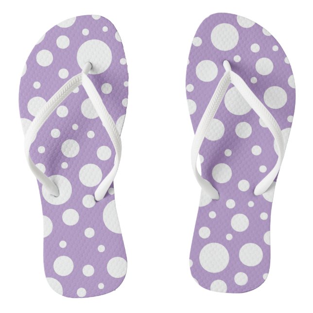 Lila Spots Flip Flops (Fußbett)