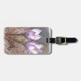 LILA SPRINGKREUZUNGEN PERSONALISIERTER SPIEGELTAG GEPÄCKANHÄNGER