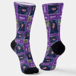 Lila Square Foto Abschluss Class Year Sounds Socken