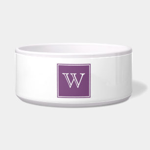 Lila Square Monogram Pet Bowl Napf