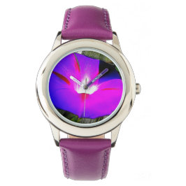 Lila Stachelstahl Armbanduhr