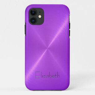 Lila Stahlschaum aus Edelstahl iPhone 11 Hülle
