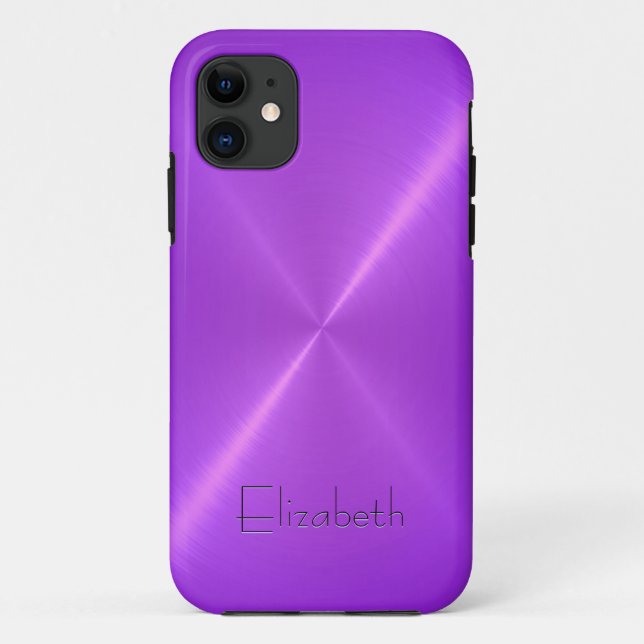 Lila Stahlschaum aus Edelstahl Case-Mate iPhone Hülle (Rückseite)