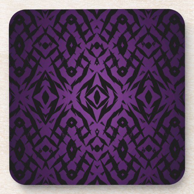 Lila Stammesmuster Untersetzer (Vorderseite)