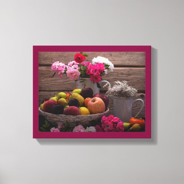 Lila Standbild-Leinwand|Tabelleneinstellung Leinwanddruck (Vorderseite)