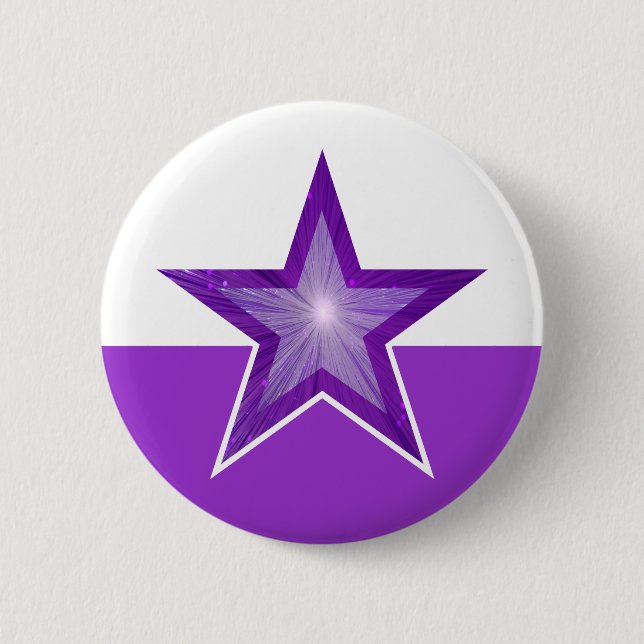 Lila Star-Button lila weiß Button (Vorderseite)