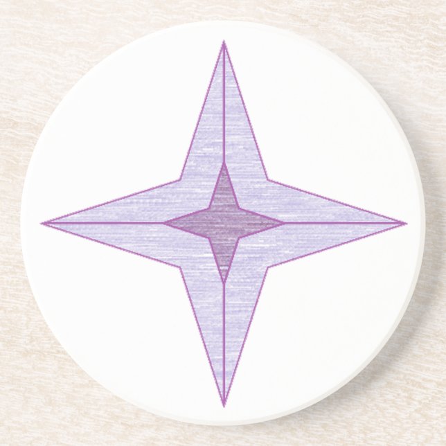 Lila Star Getränkeuntersetzer (Vorne)
