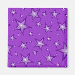 Lila-Star-Kühlschrankmagnet-Quadrat lila Magnet