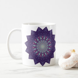 Lila Star Mandala Kaffeetasse