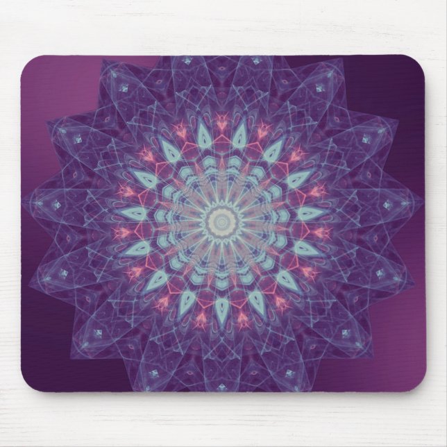 Lila Star Mandala Mousepad (Vorne)
