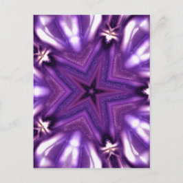 Lila Star Postkarte