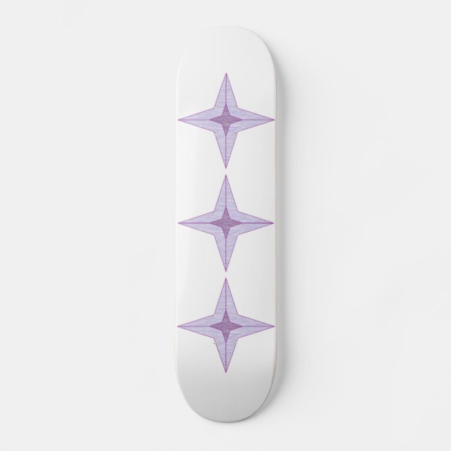 Lila Star Skateboard (Vorderseite)
