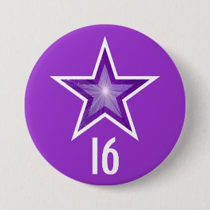 Lila-Star-Taste "16" lila Button