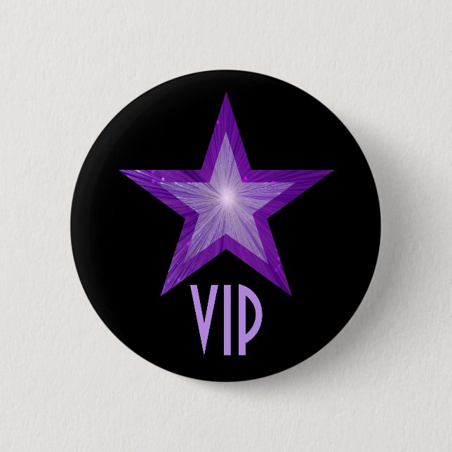 Lila-Star-VIP-Taste schwarz Button (Vorderseite)