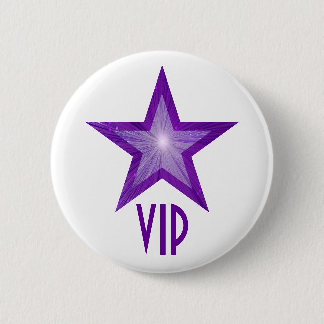 Lila-Star-VIP-Taste weiß Button (Vorderseite)