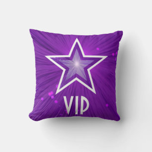 Lila Star "VIP"-Wurfkissenplatz Kissen