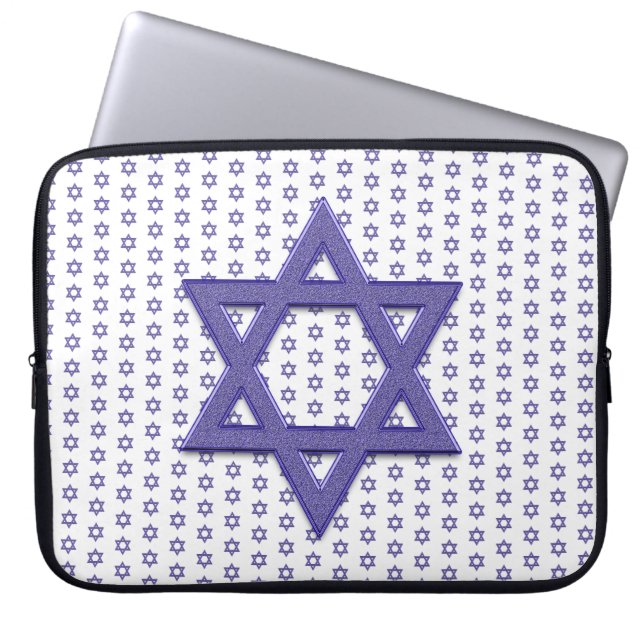 Lila Star von David Seamless Laptopschutzhülle (Vorderseite)