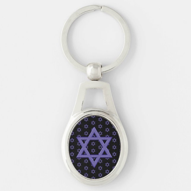Lila Star von David Seamless Schlüsselanhänger (Vorderseite)