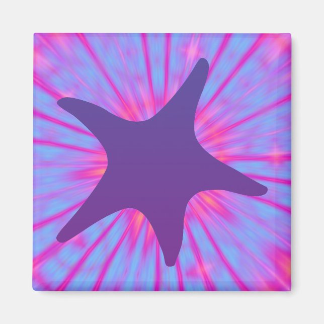 Lila Starfish Magnet (Vorne)