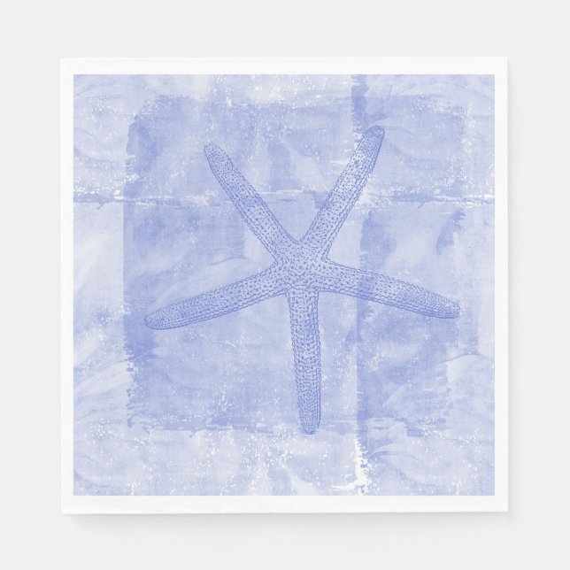 Lila Starfish Serviette (Vorderseite)