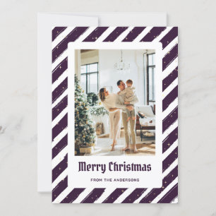 Lila Starry Foto Frohe Weihnachtskarte Feiertagskarte