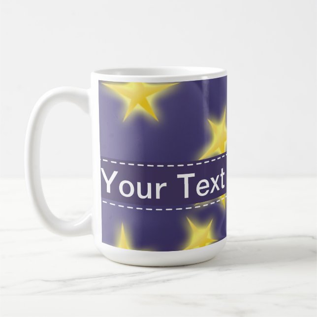 Lila Starry Nacht; Gelbe Sternchen-Vereinbarung Kaffeetasse (Links)